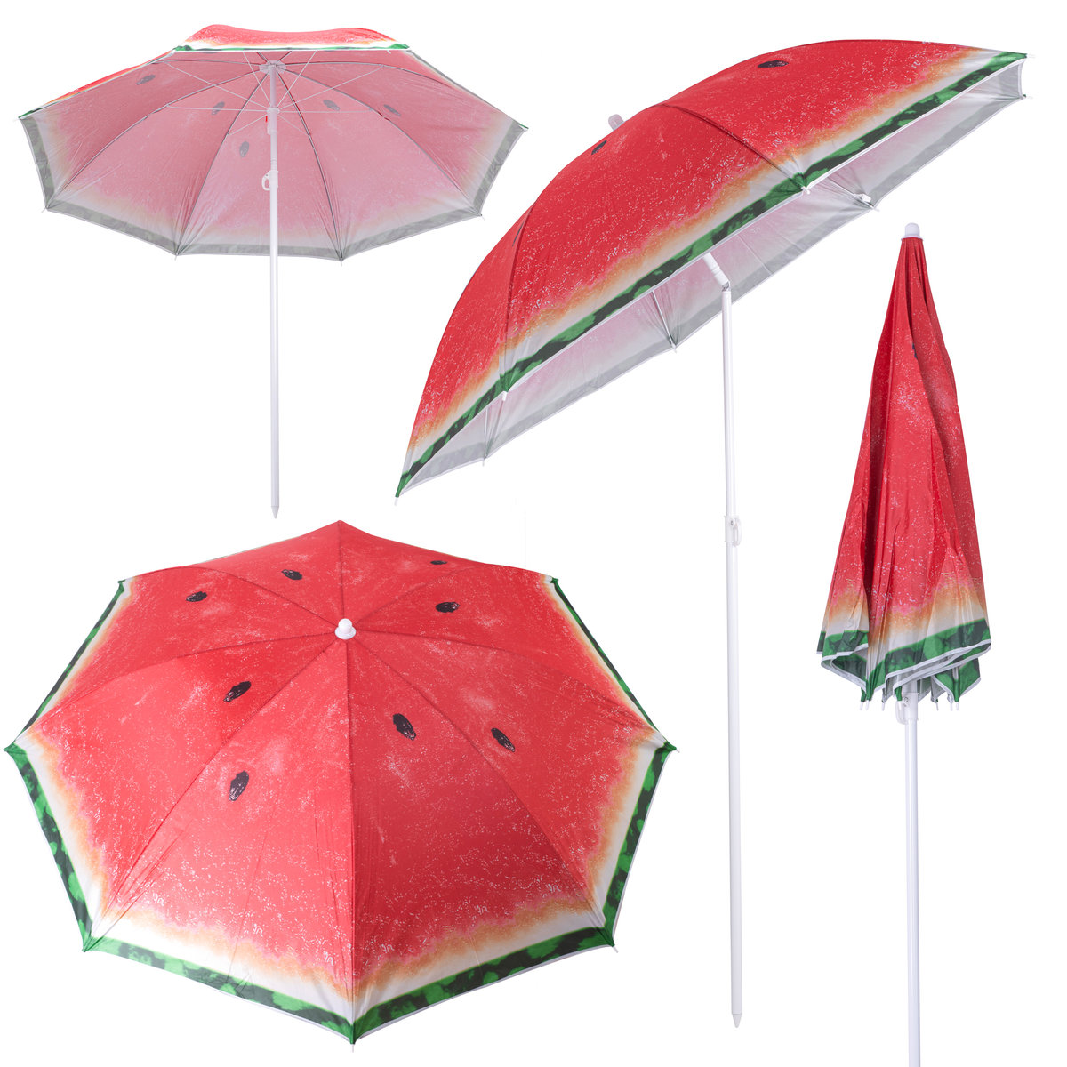 PARASOL PRZECIWSŁONECZNY składany regulowany ogrodowy balkonowy arbuz 180cm