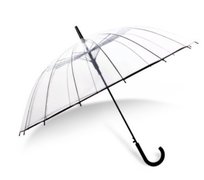 Parasol Przezroczysty Z Czarną Rączką 116Cm Inna marka