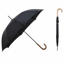 Parasol typu laska z drewnianą rączką J Wooden Black