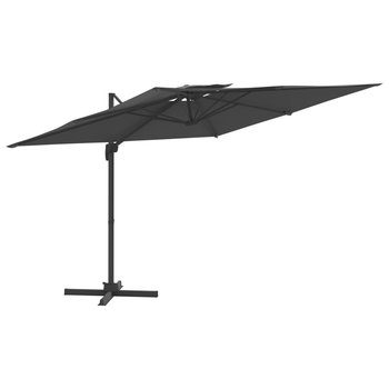 Parasol wiszący 400x300x268 cm, antracytowy, polie - Zakito Europe