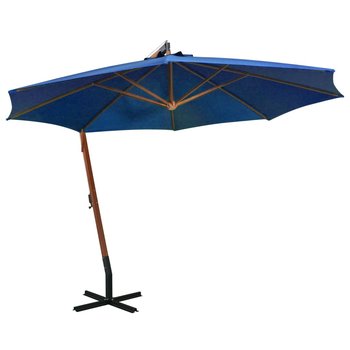 Parasol Wiszący Drewniany 350 cm Lazurowy - Zakito Europe