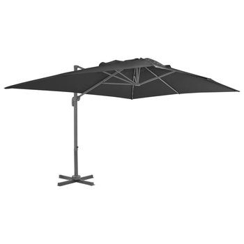 Parasol wiszący z aluminiowym słupkiem VIDAXL, antracytowy, 400x300 cm - vidaXL