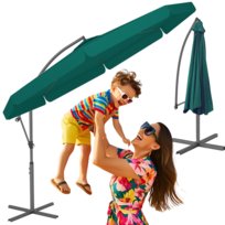 Parasol z wysięgnikiem Funfit Garden zielony 350 x 250 cm