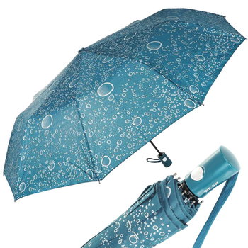 Parasol zielono - niebieski wzór krople deszczu półautomat - Inna marka