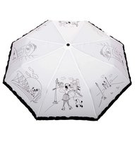 Parasolka Carbon Steel Paryżanka 80km/h, biało-czarna Parasol