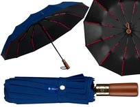 Parasolka Peterson automatyczna składana duży elegancki parasol pokrowiec granatowa Peterson
