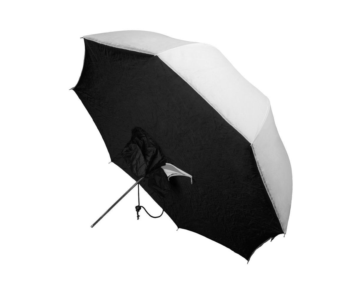 Фото - Студійна парасоля Fomei Parasolka S-100 Srebrna, Odbijająca Z Dyfuzorem Kopułą 