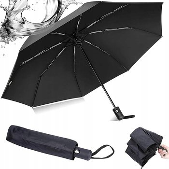 Parasolka Składana Automatyczna Duża Parasol Męska Damska Lekka XXL Czarny