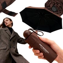 Parasolka składana podróżny parasol mini do torebki kieszonkowy Peterson brązowa Peterson