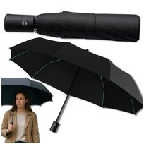 Parasolka składany CZARNY parasol automatyczny ANTI-UV Edibazzar