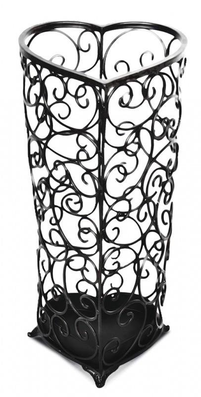 Parasolnik metalowy, brązowy, 63,5x20x23,5 cm