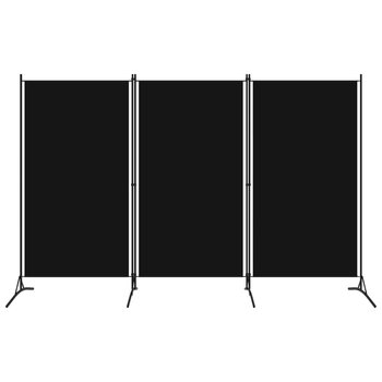 Parawan 3-panelowy, czarny, 260 x 180 cm - vidaXL