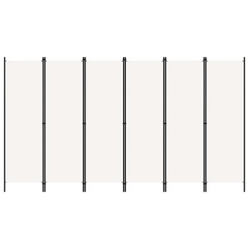 Parawan 6-panelowy, biały, 300 x 180 cm - vidaXL