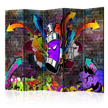 Parawan ARTGEIST Graffiti: Kolorowy atak II, 5-częściowy - ARTGEIST