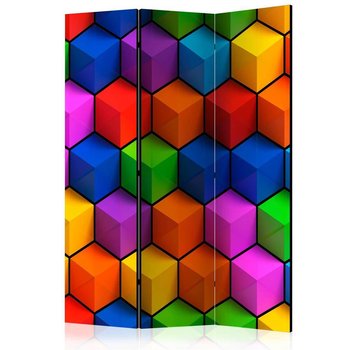 Parawan ARTGEIST Kolorowe pola geometryczne, 3-częściowy - ARTGEIST