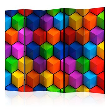 Parawan ARTGEIST Kolorowe pola geometryczne II, 5-częściowy - ARTGEIST