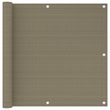 Parawan balkonowy, kolor taupe, 90x300 cm, HDPE - vidaXL