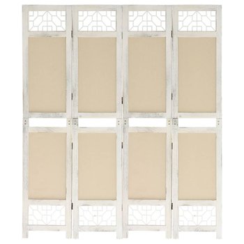 Parawan dekoracyjny 4-panelowy kremowy/biały 140x1 - Zakito Europe