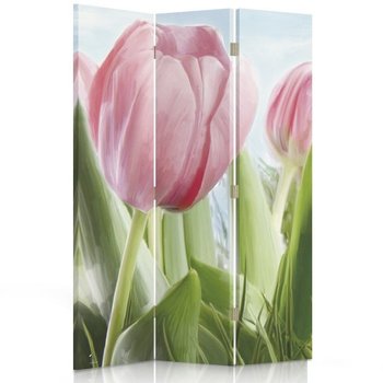 Parawan dwustronny FEEBY, Kwiaty Tulipany Natura 110x170 - Feeby