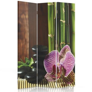 Parawan dwustronny obrotowy FEEBY, Zen Orchidea Bambus 110x170 - Feeby