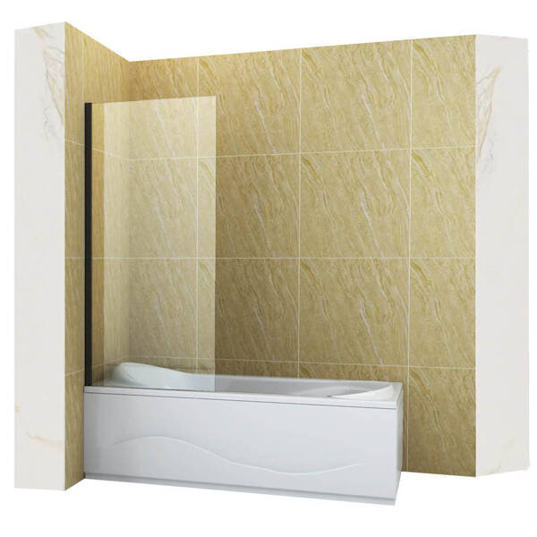 Silla Silla Czarny Parawan Nawannowy Aston 1-Skrzydłowy 80X150 Fix