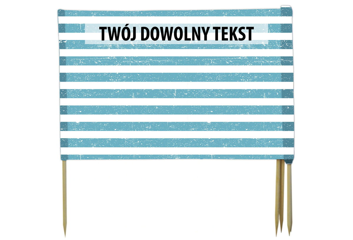 PARAWAN PLAŻOWY Niebieskie paski z indywidualnym napisem 5 PANELI 59.5