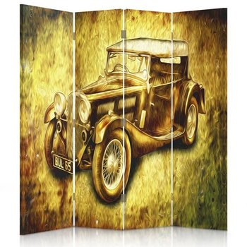 Parawan pokojowy FEEBY, Auto retro, Obrotowy 145x170cm 4-częściowy - Feeby