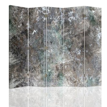 Parawan pokojowy FEEBY, Betonowa ściana, Dwustronny 180x170cm 5-częściowy - Feeby