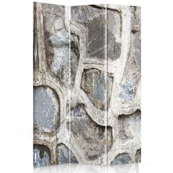 Parawan pokojowy FEEBY, Kamienny mur 3, Obrotowy 110x170cm 3-częściowy - Feeby