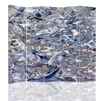 Parawan pokojowy FEEBY, Marmurowa mozaika, Dwustronny 180x170cm 5-częściowy - Feeby