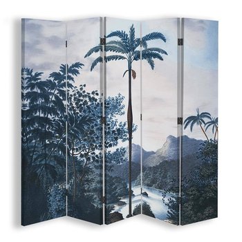 Parawan pokojowy FEEBY, Tropikalna dżungla, Obrotowy 180x170cm 5-częściowy - Feeby
