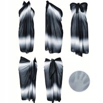 PAREO PLAŻOWE LETNIA TUNIKA PLAŻOWA ZWIEWNA SUKIENKA NARZUTKA NA PLAŻĘ LATO CZARNA