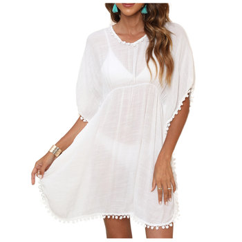 Pareo plażowe sukienka tunika boho frędzle - Luvu