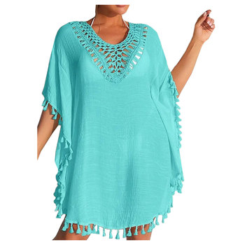 Pareo plażowe sukienka tunika boho frędzle - Luvu