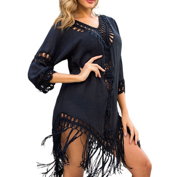 Pareo tunika sukienka z ażurowym zdobieniem - Luvu