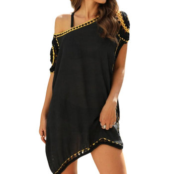 Pareo tunika sukienka z haftem na ramionach - Luvu