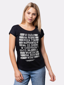 PARSZYWA 10 / koszulka damska / czarna - Nadwyraz.com