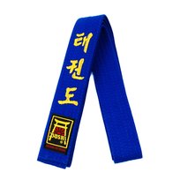 Pas Z Haftem Taekwondo Niebieski 180
