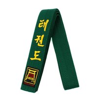 Pas Z Haftem Taekwondo Zielony 220