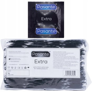 Pasante Extra, Prezerwatywy mocno lubrykowane, 72 szt. - Pasante