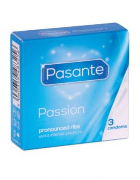 Pasante Passion prezerwatywy prążkowane 3 szt. - Pasante