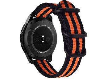 Pasek Alogy nylon strap do Huawei Watch GT 2 Pro 22 mm Pomarańczowo-czarny - Inny producent