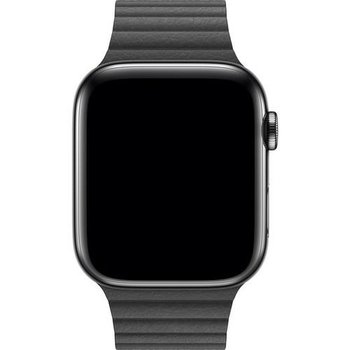 Pasek Apple Watch Mxac2Am/A 42/44/45Mm Leather Loop Band Czarny/Black (Large) - Apple