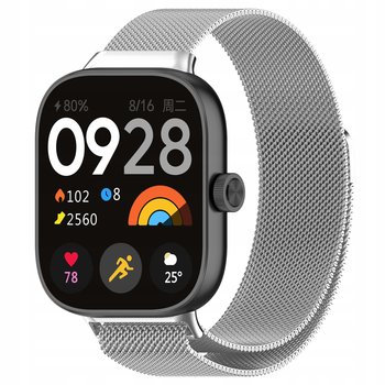 Pasek Bizon Strap Watch Chain do Xiaomi Redmi Watch 4 / Band 8 Pro, srebrny - Bizon