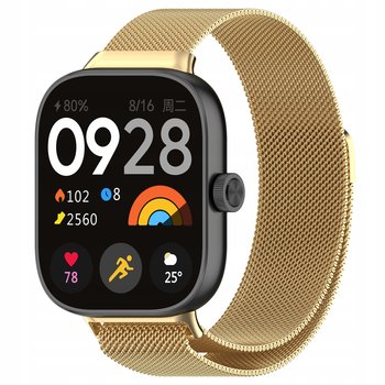 Pasek Bizon Strap Watch Chain do Xiaomi Redmi Watch 4 / Band 8 Pro, złoty - Bizon
