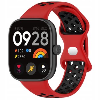 Pasek Bizon Strap Watch Octo do Xiaomi Redmi Watch 4/Xiaomi Band 8 Pro, czerwono-czarny - Bizon