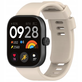 Pasek Bizon Strap Watch Silicone do Xiaomi Redmi Watch 4 / Xiaomi Band 8 Pro, beżowy - Bizon