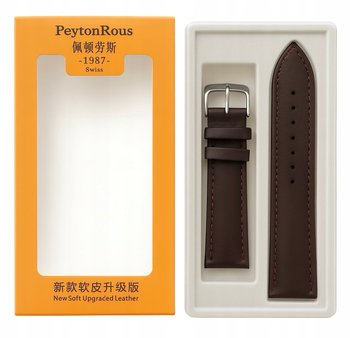 Pasek ciemno brązowy skórzany 18mm +teleskopy - Inna marka