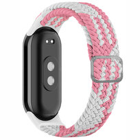Pasek cloth do Xiaomi MI Band 8 i Mi Band 9 (Biało-różowyy)