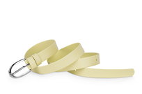 Pasek damski klasyczny bananowy mat 2 cm